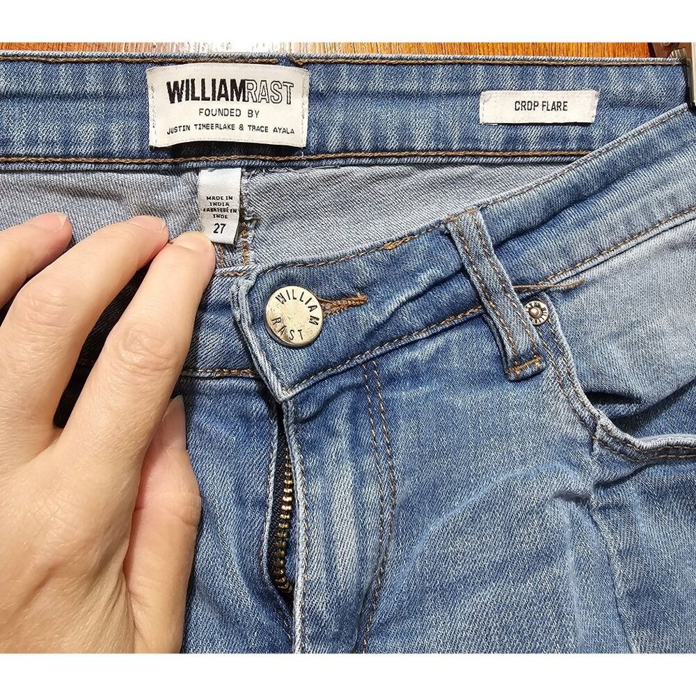 William Rast Color Block Cropped Jeans Size 27 - Picture 5 of 10